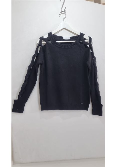 MAGLIA GIROCOLLO TRAFORATA SULLE BRACCIA LAFTY LIE | Maglia | 35V168NERO